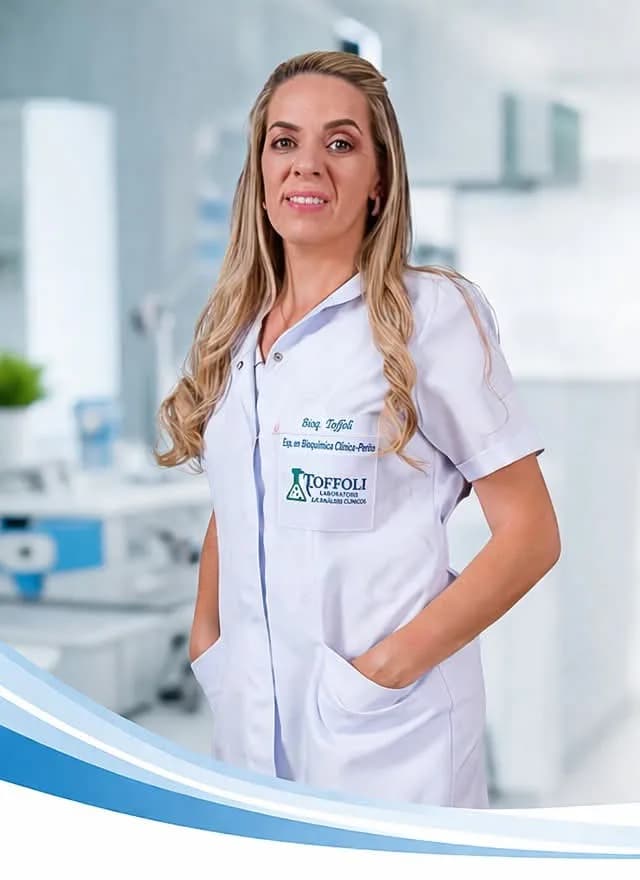 Bioq. Rocío Toffoli, Especialista en Bioquímica Clínica y Perito Bioquímico